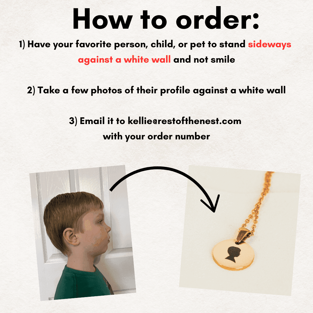 Silhouette Necklace | Yellow Gold Pendant - Rest of the Nest