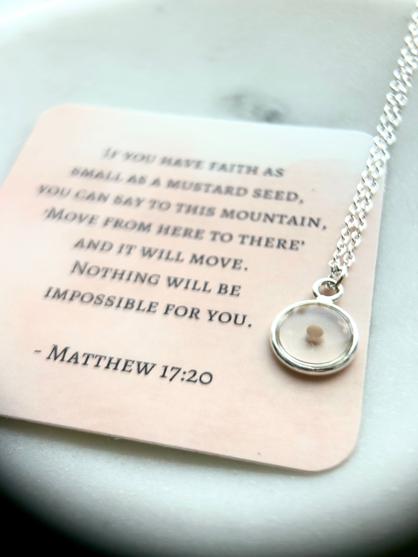 Mustard Seed Necklace | Circle Pendant