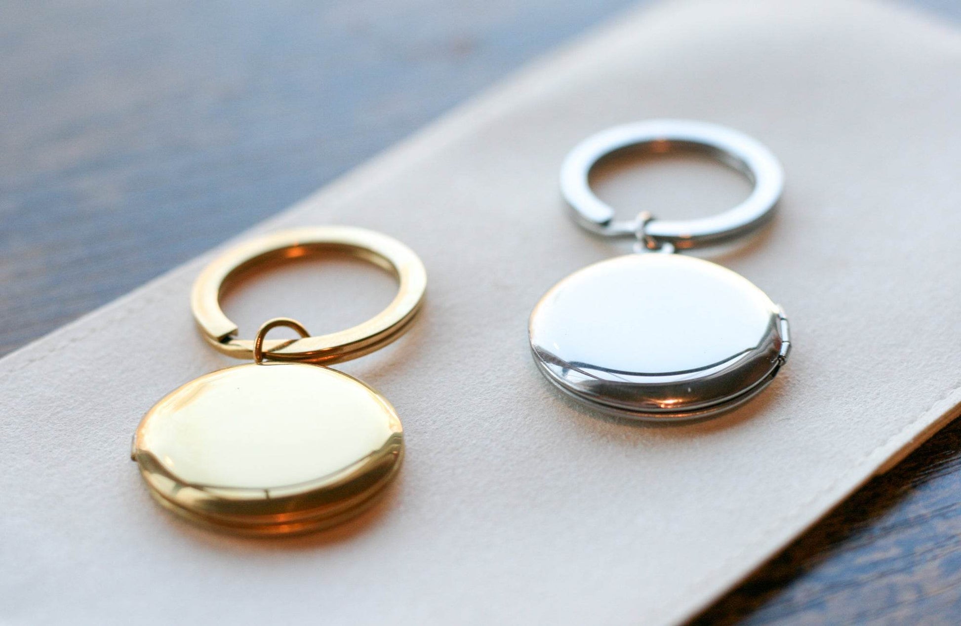 Engraved Sonogram Keychain | Circular Locket - Sale - Rest of the Nest