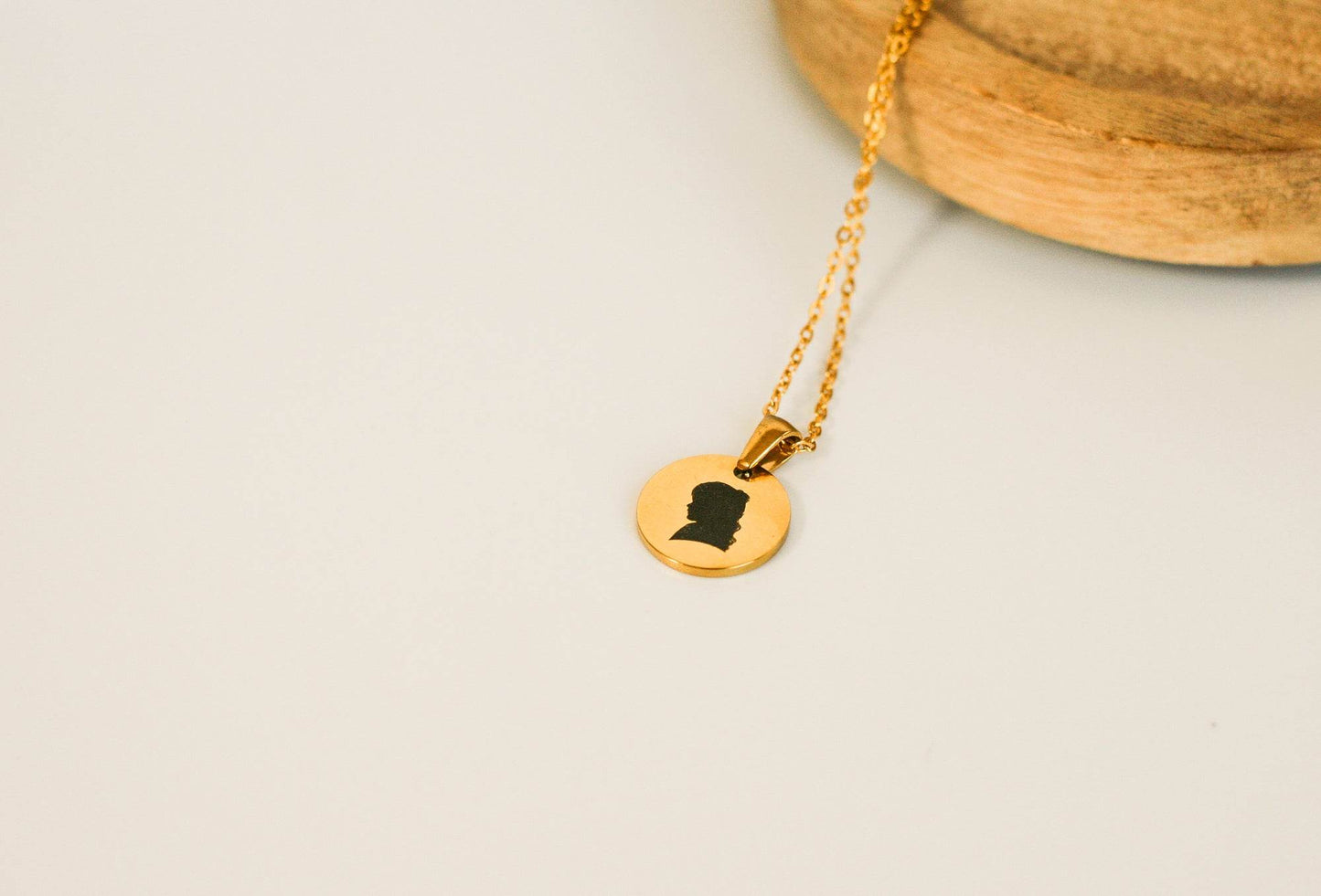 Silhouette Necklace | Yellow Gold Pendant - Rest of the Nest