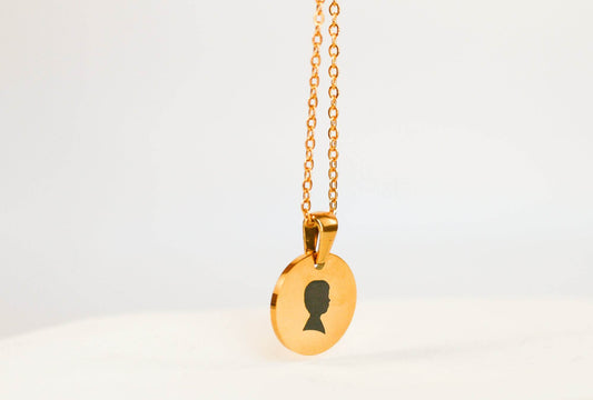 Silhouette Necklace | Yellow Gold Pendant - Rest of the Nest