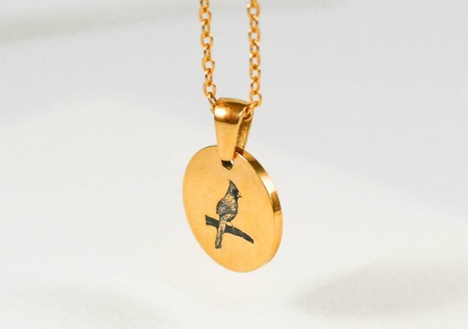 Cardinal Necklace | Yellow Gold Circle Pendant - Sale - Rest of the Nest