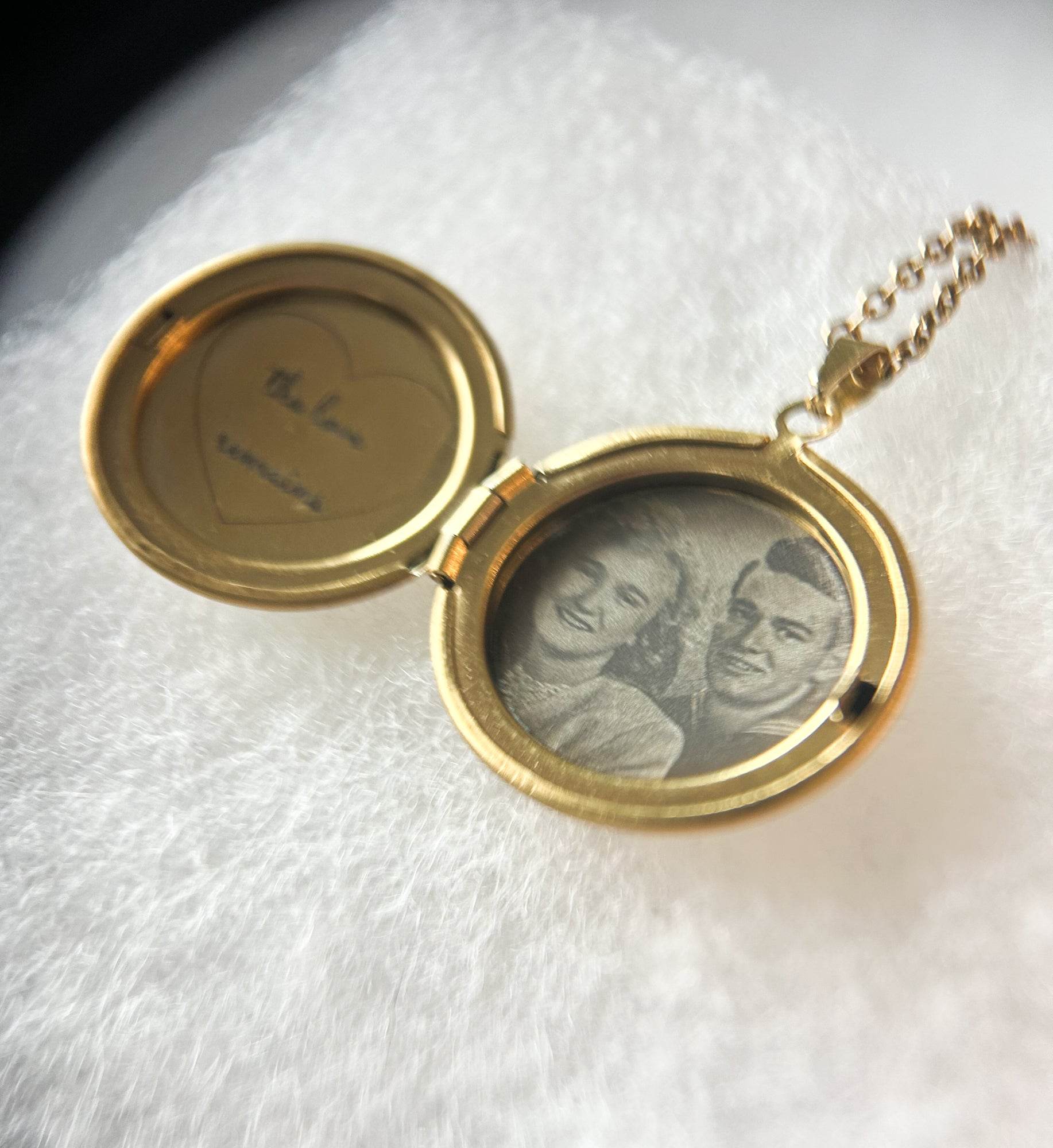 Engraved Picture Necklace | Circle Locket - Rest of the Nest
