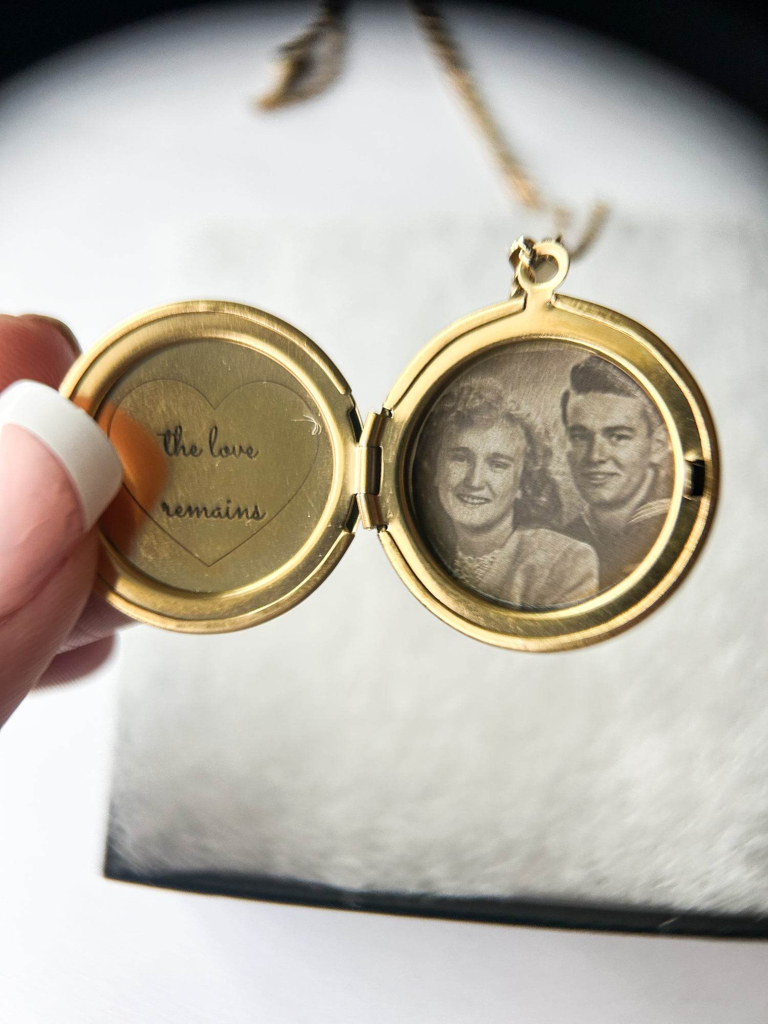 Engraved Picture Necklace | Circle Locket - Rest of the Nest