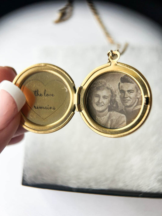 Engraved Picture Necklace | Circle Locket - Rest of the Nest