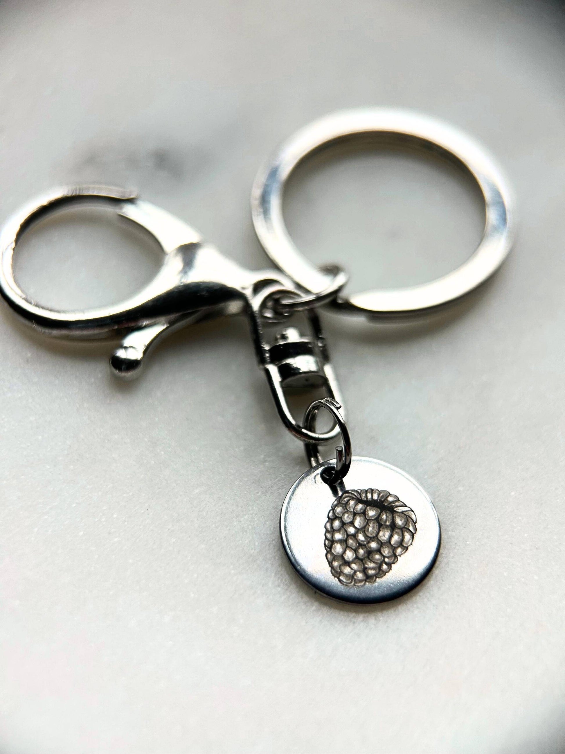 miscarriage keychain, 8 week miscarriage keychain, miscarriage gift, raspberry necklace, first trimester miscarriage