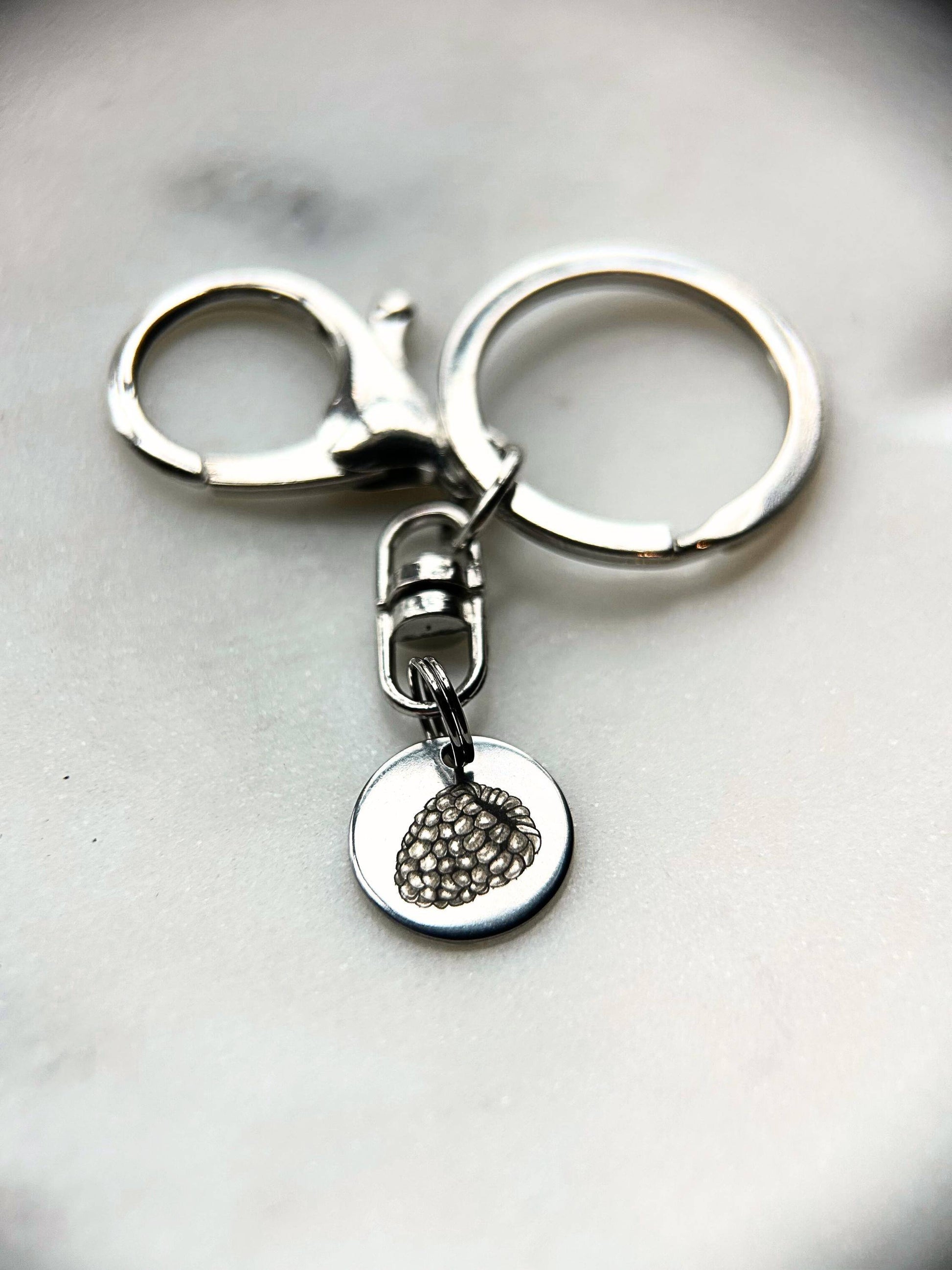 miscarriage keychain, 8 week miscarriage keychain, miscarriage gift, raspberry necklace, first trimester miscarriage