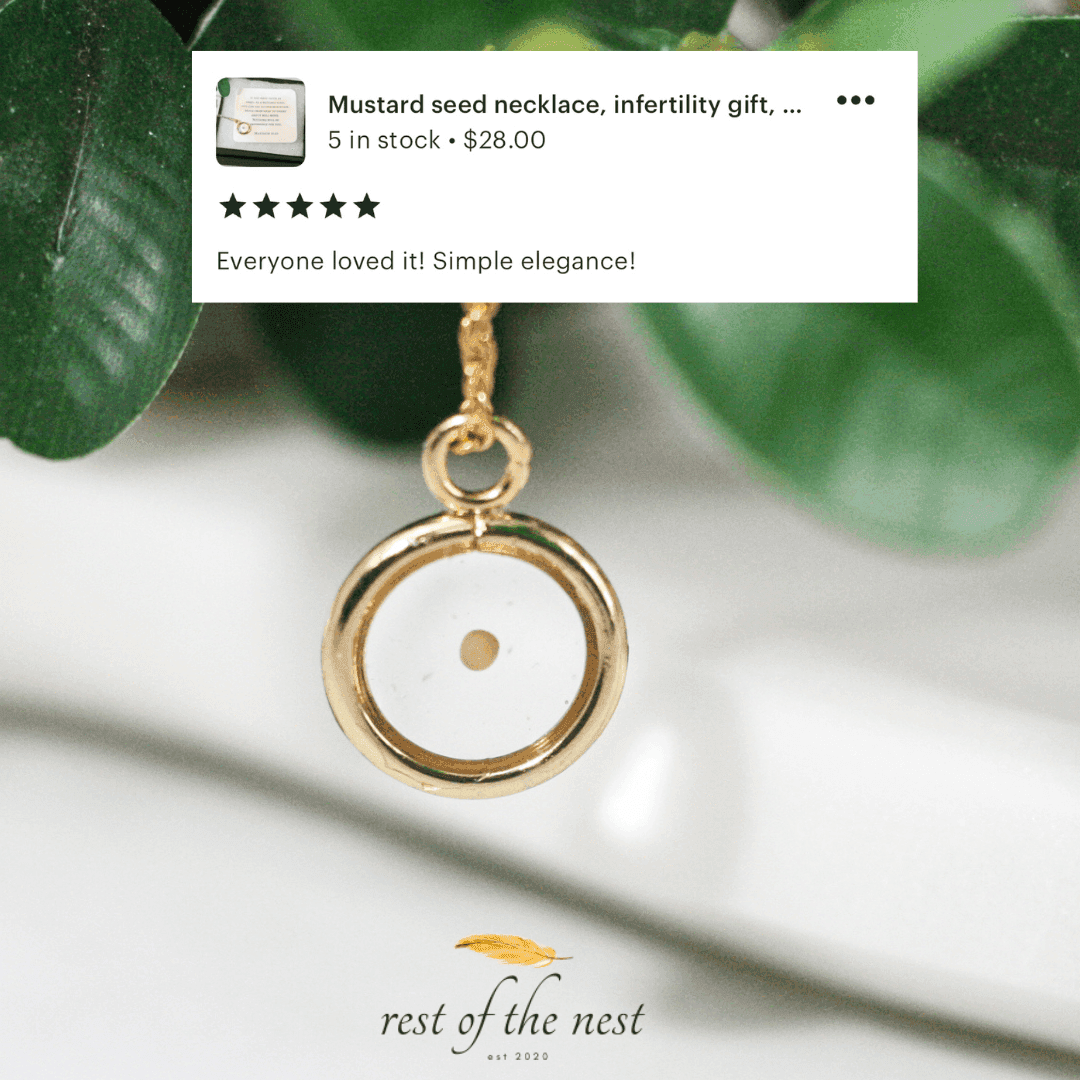 Mustard Seed Religious Necklace | Circle Pendant - Rest of the Nest