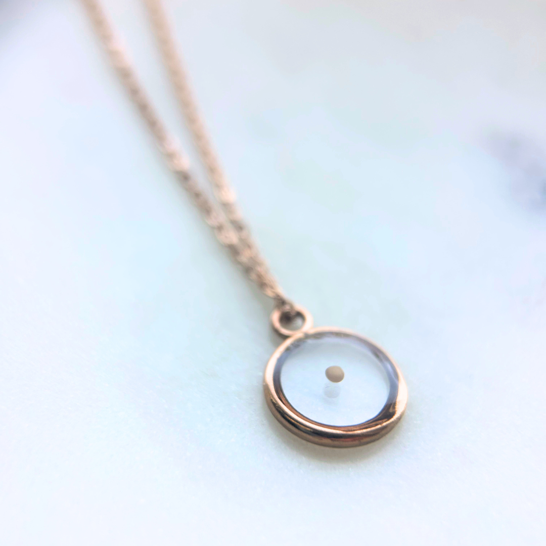 Mustard Seed Religious Necklace | Circle Pendant