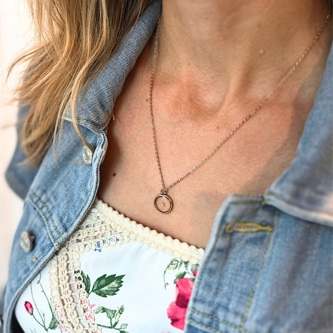 Sesame seed necklace | 5 weeks miscarriage necklace