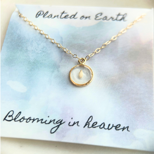 Sesame seed necklace | 5 weeks miscarriage necklace