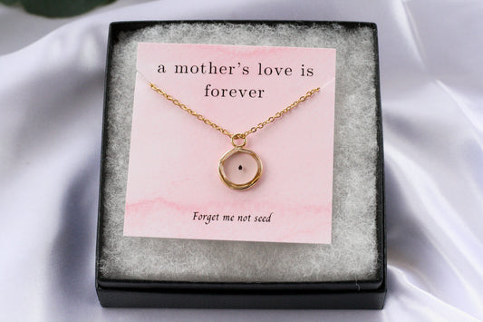 Forget me not seed necklace