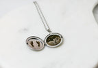 Engraved Sonogram Necklace | Circular Locket