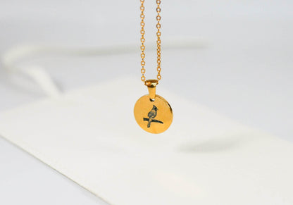 Cardinal Necklace | Yellow Gold Circle Pendant - Sale - Rest of the Nest