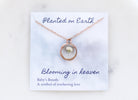 Baby's Breath Flower Necklace | Rose Gold Circle Pendant