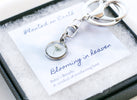 Baby's Breath Keychain | Silver Circle Pendant