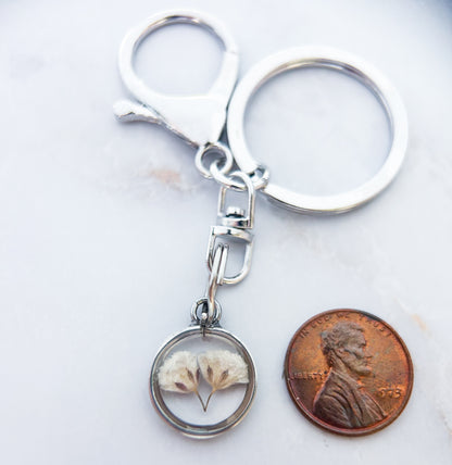 Baby’s Breath Memorial Keychain | Real Flower Remembrance Keepsake