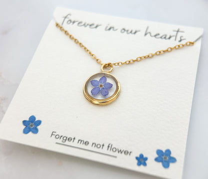Forget-Me-Not Necklace | Remembrance & Memorial Keepsake