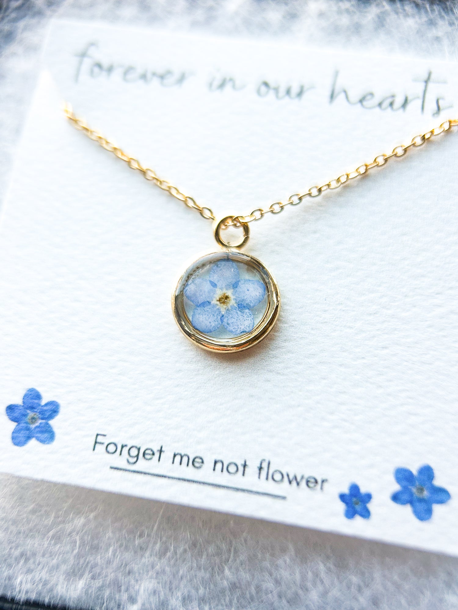 Forget Me Not Necklace | Yellow Gold