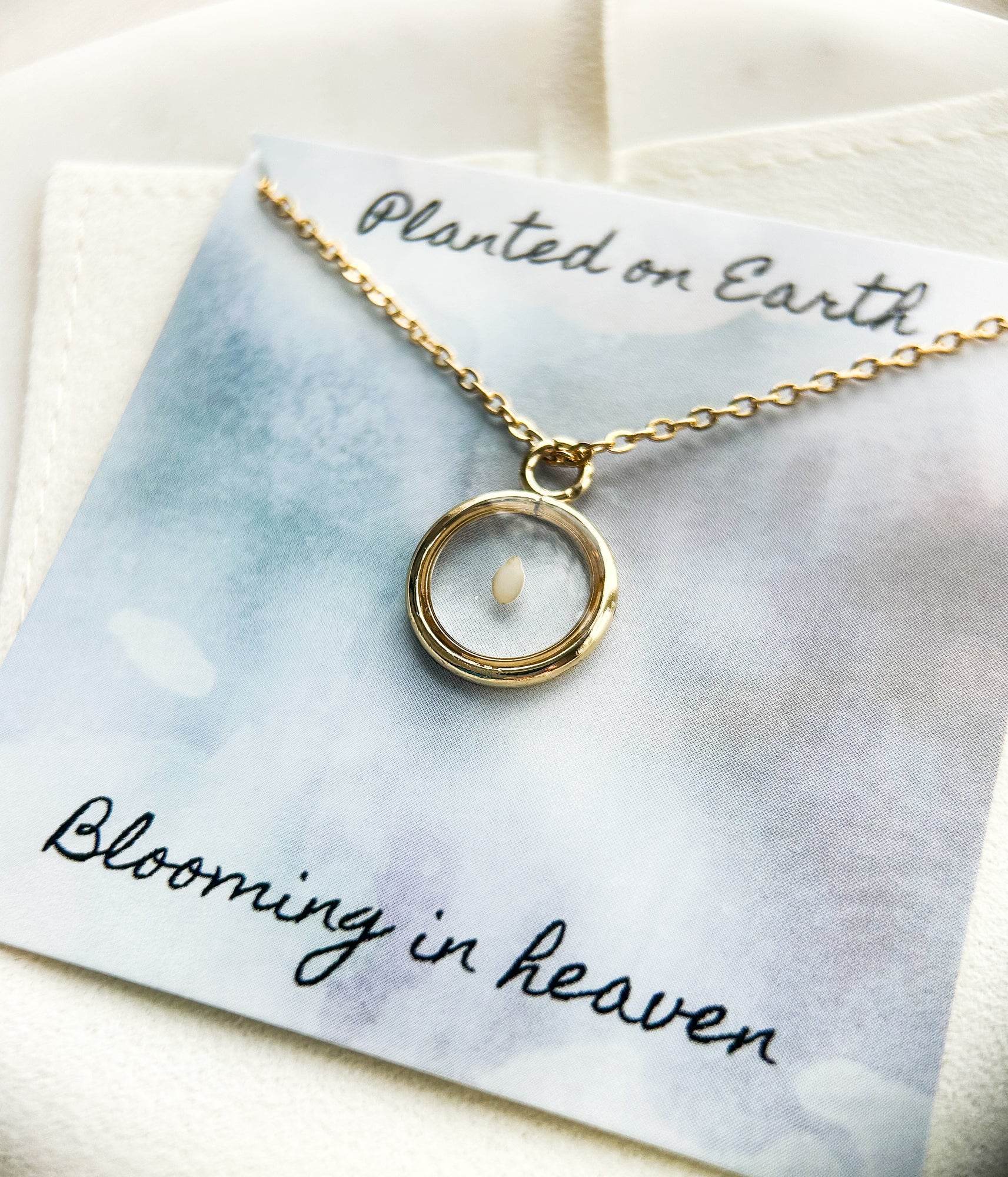 Sesame seed necklace | 5 weeks gestational age miscarriage necklace