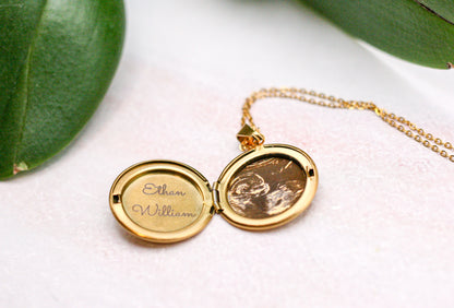 Engraved Sonogram Locket | A Keepsake to Remember Your Baby