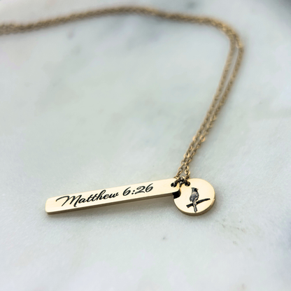 Matthew 6:26 Necklace – A Reminder You Are Cared For