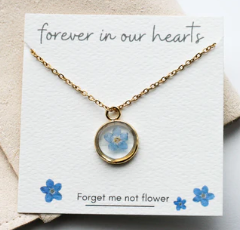 Forget Me Not Blue Flower Pendant