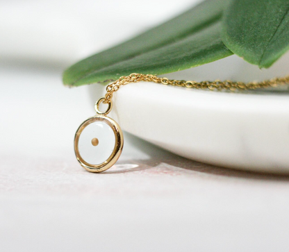 Mustard Seed Necklace | Gold Circle Pendant