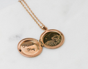 Engraved Sonogram Necklace | Circular Locket