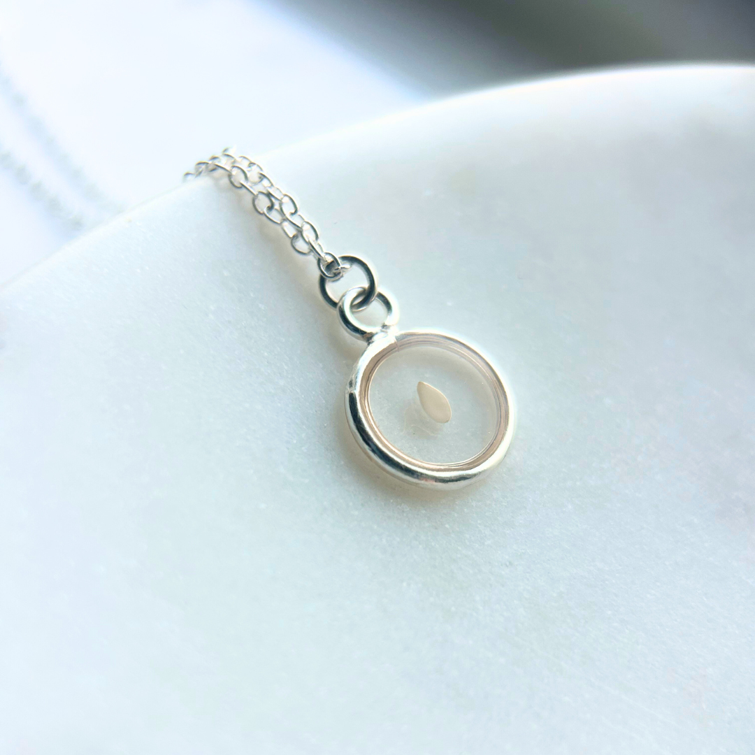 Sesame seed necklace | 5 weeks miscarriage necklace