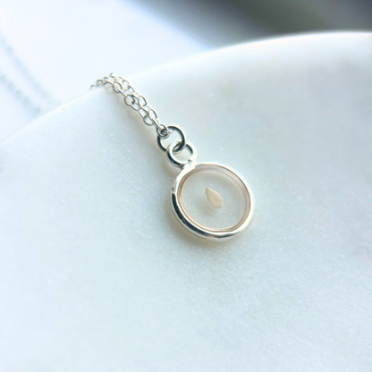 Sesame seed necklace | 5 weeks miscarriage necklace