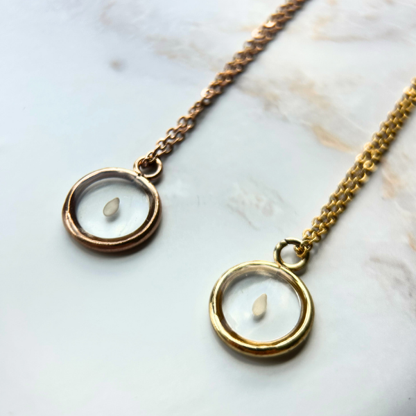 Sesame seed necklace | 5 weeks miscarriage necklace