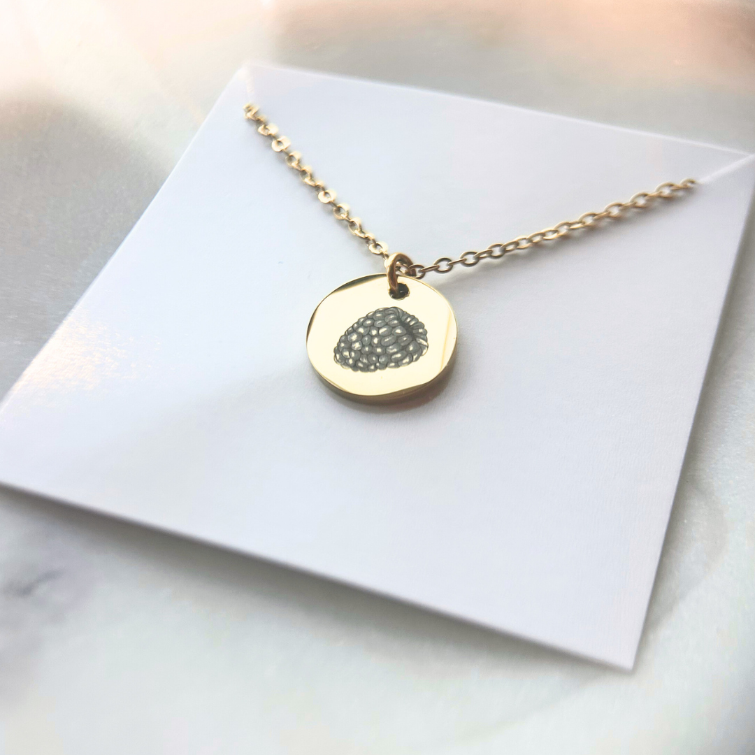 Raspberry Necklace – Early Pregnancy Remembrance Jewelry
