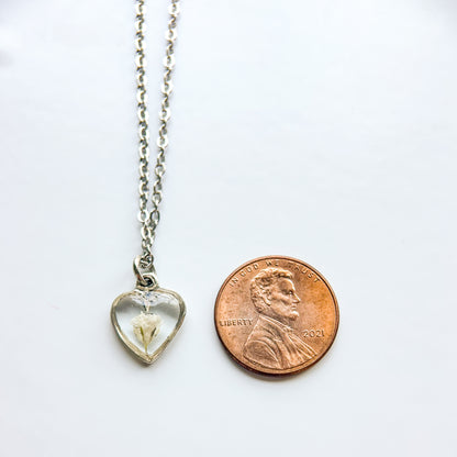 Baby’s Breath Heart Necklace | Memorial & Remembrance Keepsake