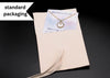 standard packaging in a tan microfiber pouch for necklaces