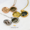 Engraved Sonogram Necklace | Circular Locket - Rest of the Nest