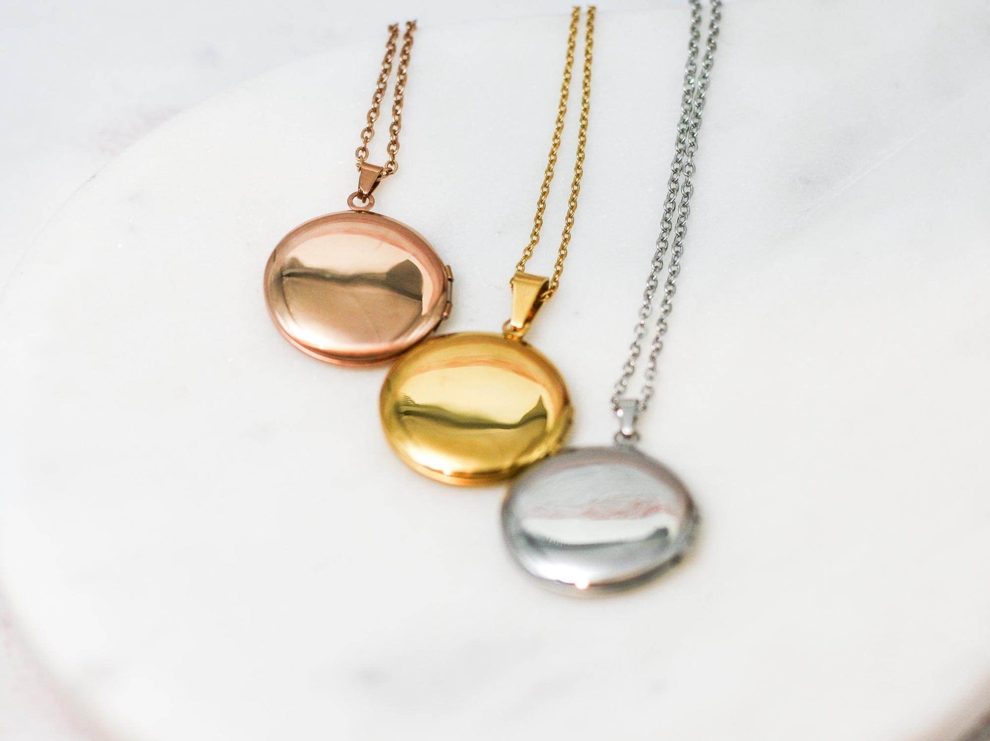 Engraved Sonogram Necklace | Circular Locket - Rest of the Nest