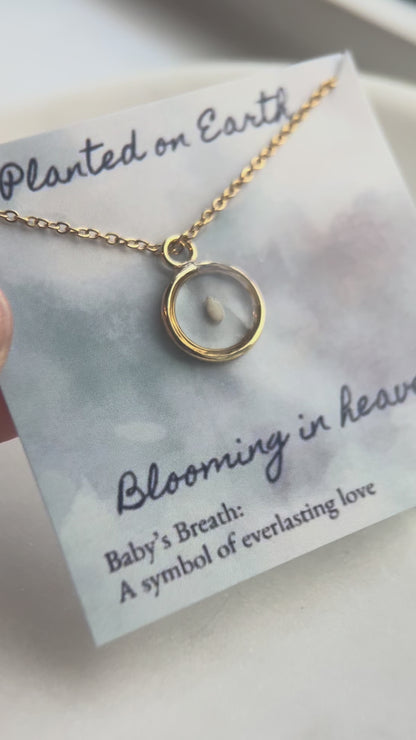 Sesame seed necklace | 5 weeks gestational age miscarriage necklace - Sale