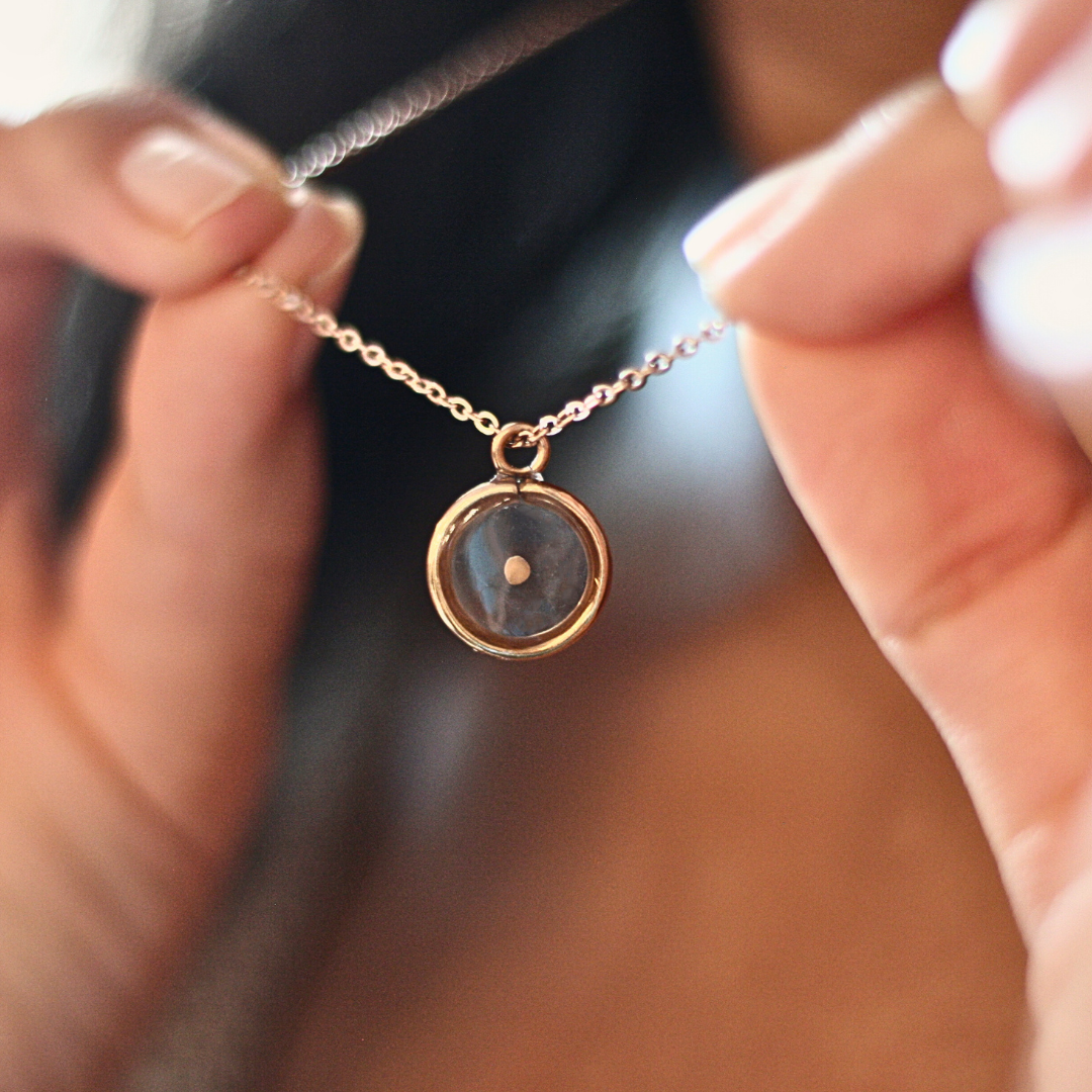 Mustard Seed Necklace | Circle Pendant