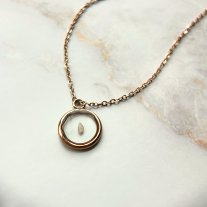 Sesame seed necklace | 5 weeks gestational age miscarriage necklace - Sale