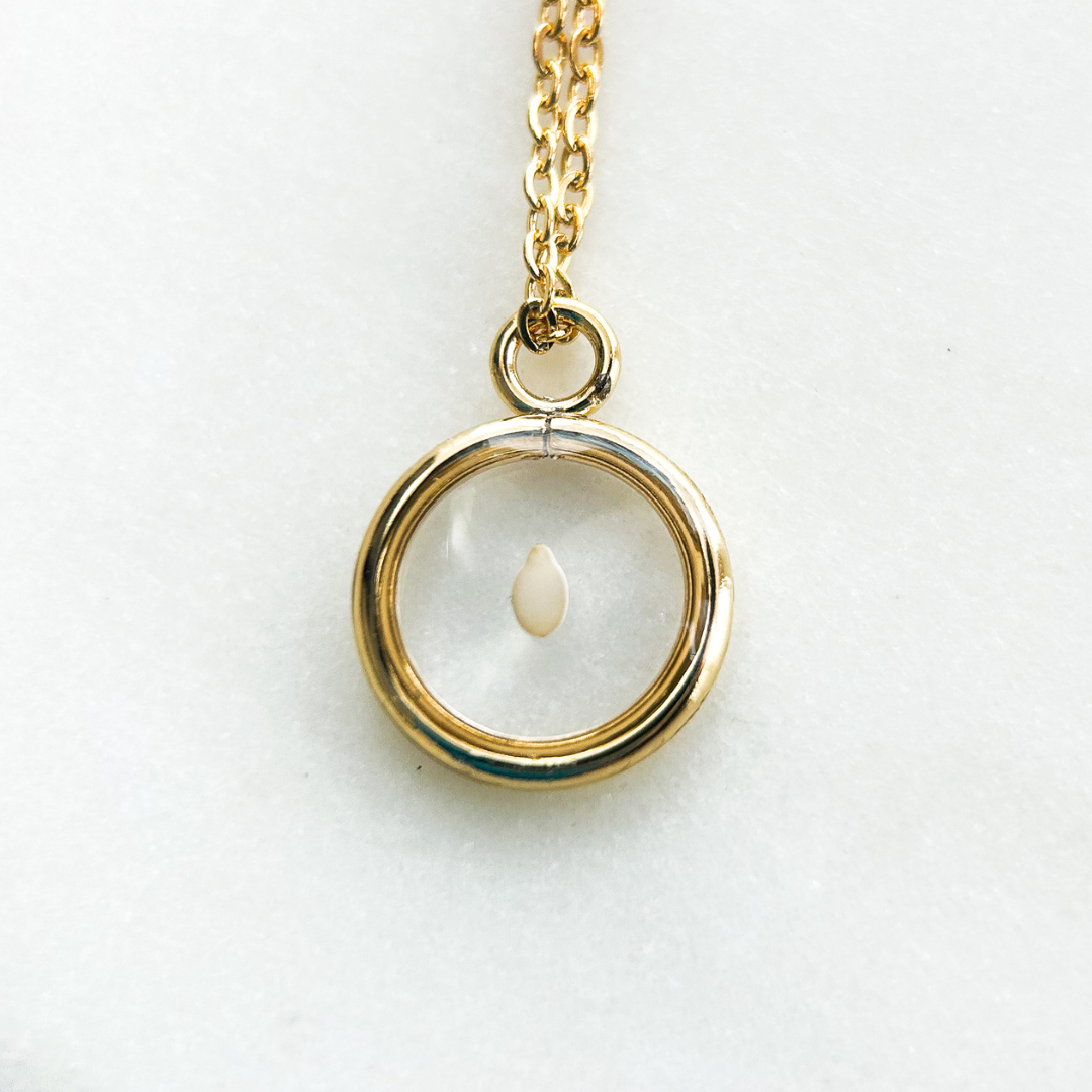 Sesame seed necklace | 5 weeks gestational age miscarriage necklace - Sale