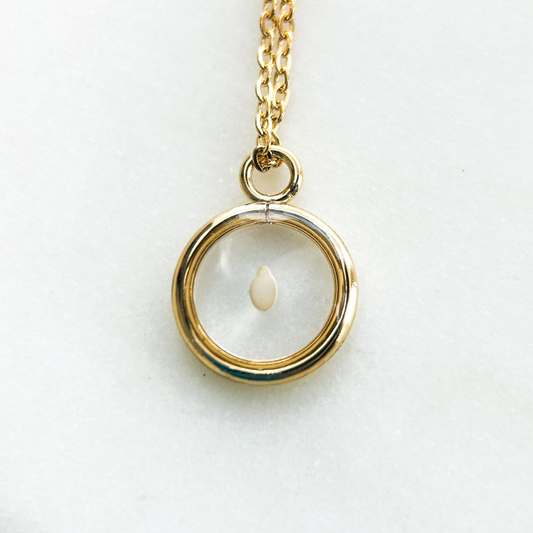 Sesame seed necklace | 5 weeks gestational age miscarriage necklace - Sale