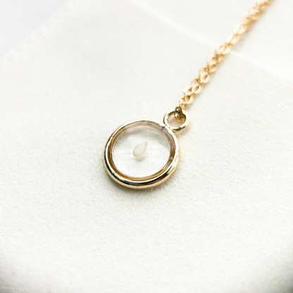 Sesame seed necklace | 5 weeks miscarriage necklace