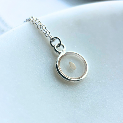Sesame seed necklace | 5 weeks gestational age miscarriage necklace - Sale