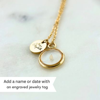 Sesame seed necklace | 5 weeks miscarriage necklace