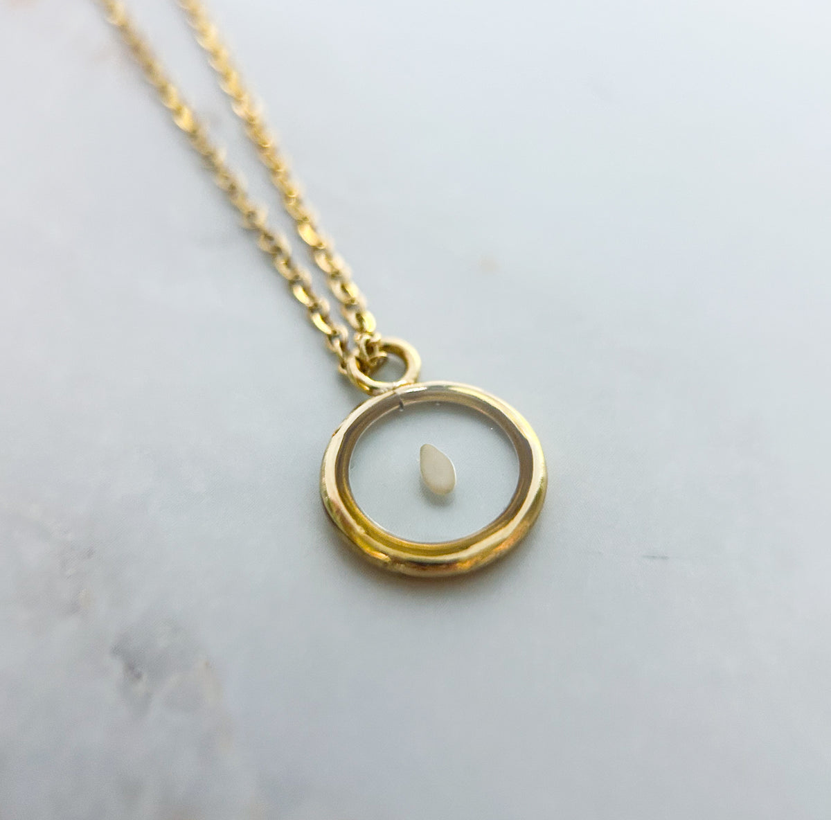 Sesame Seed Miscarriage Necklace | 5 Week Miscarriage Keepsake - Sale