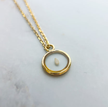 Sesame Seed Miscarriage Necklace | 5 Week Miscarriage Keepsake - Sale