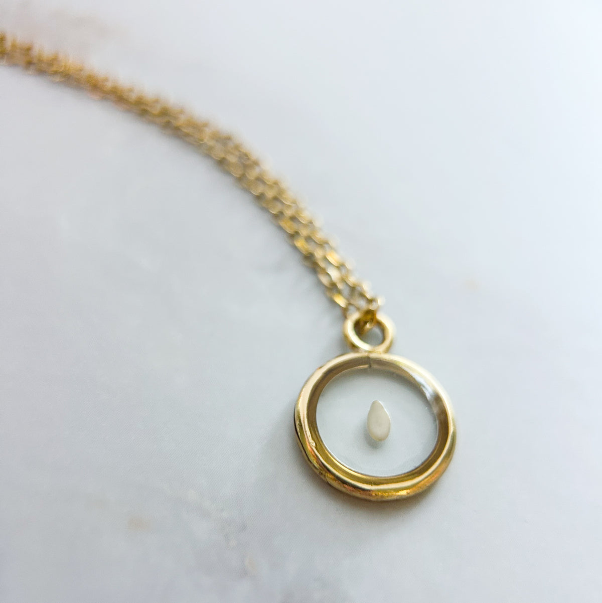 Sesame Seed Miscarriage Necklace | 5 Week Miscarriage Keepsake - Sale