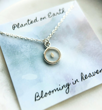 Sesame seed necklace | 5 weeks miscarriage necklace