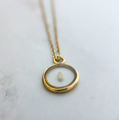 Sesame Seed Miscarriage Necklace | 5 Week Miscarriage Keepsake - Sale